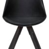 Stuhl 2er-Set schwarz schwarz schwarz Kunststoff Kunstleder Echtholz B/H/T: ca. 49x87x52 cm – Bild 4