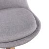 Stuhl 2er-Set hellgrau natur Stoff Echtholz B/H/T: ca. 49x87x52 cm – Bild 3
