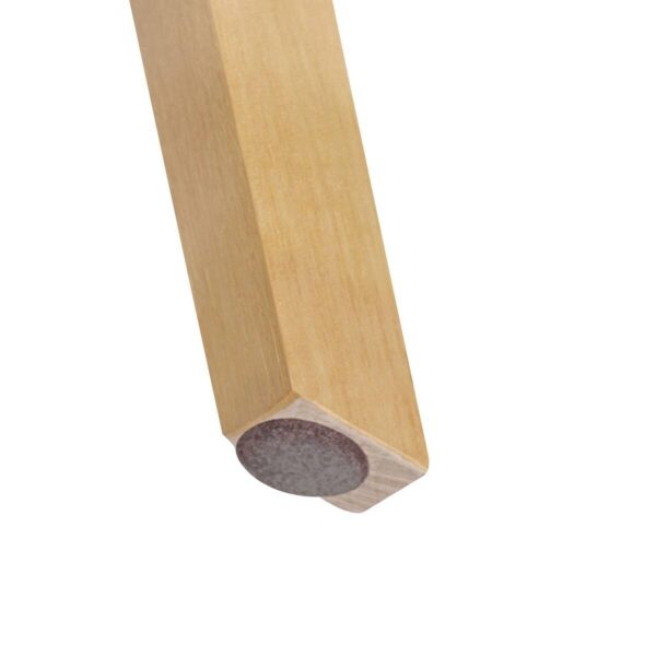 Stuhl 2er-Set hellgrau natur Stoff Echtholz B/H/T: ca. 49x87x52 cm – Bild 4