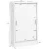 Aktenschrank weiß B/H/T: ca. 60x107,5x28,5 cm – Bild 2