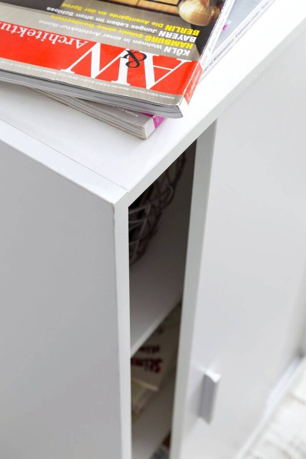 Aktenschrank weiß B/H/T: ca. 60x107,5x28,5 cm – Bild 3