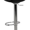 Barhocker schwarz Chrom Kunstleder Metall B/H/T: ca. 40x104x40 cm – Bild 2