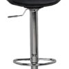 Barhocker schwarz Chrom Kunstleder Metall B/H/T: ca. 40x104x40 cm – Bild 3