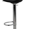 Barhocker schwarz Chrom Kunstleder Metall B/H/T: ca. 40x104x40 cm – Bild 5
