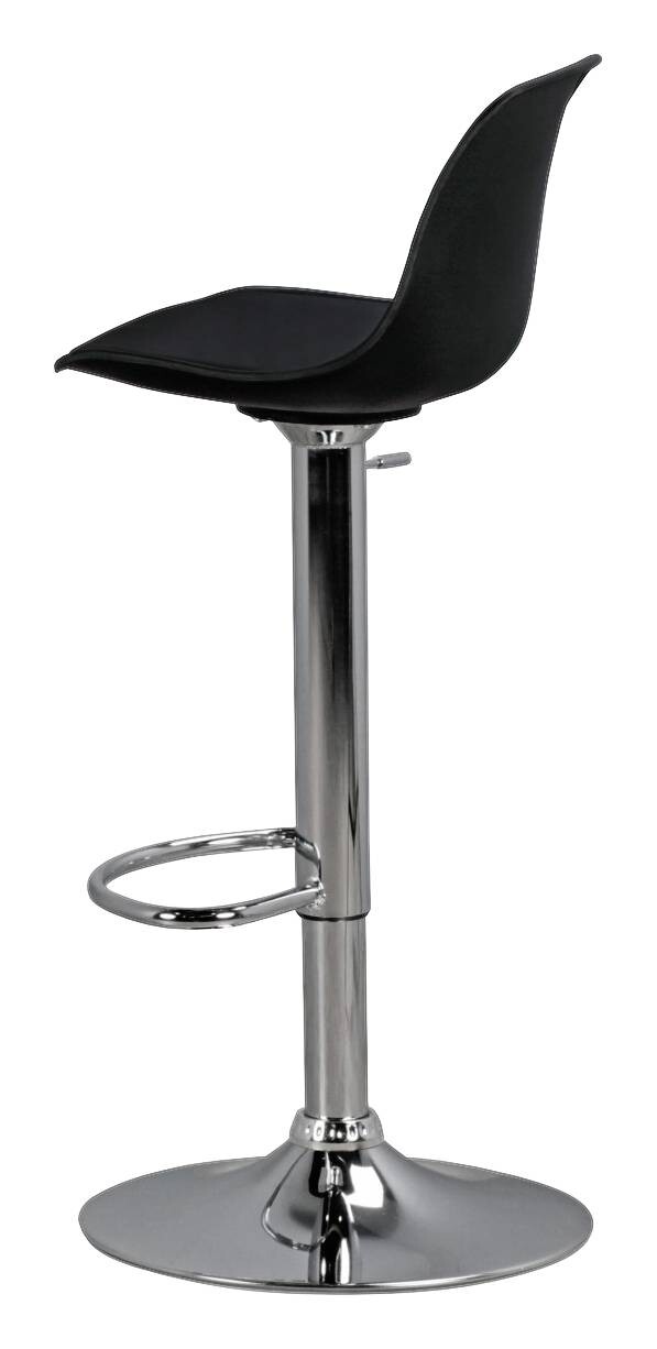 Barhocker schwarz Chrom Kunstleder Metall B/H/T: ca. 40x104x40 cm – Bild 5