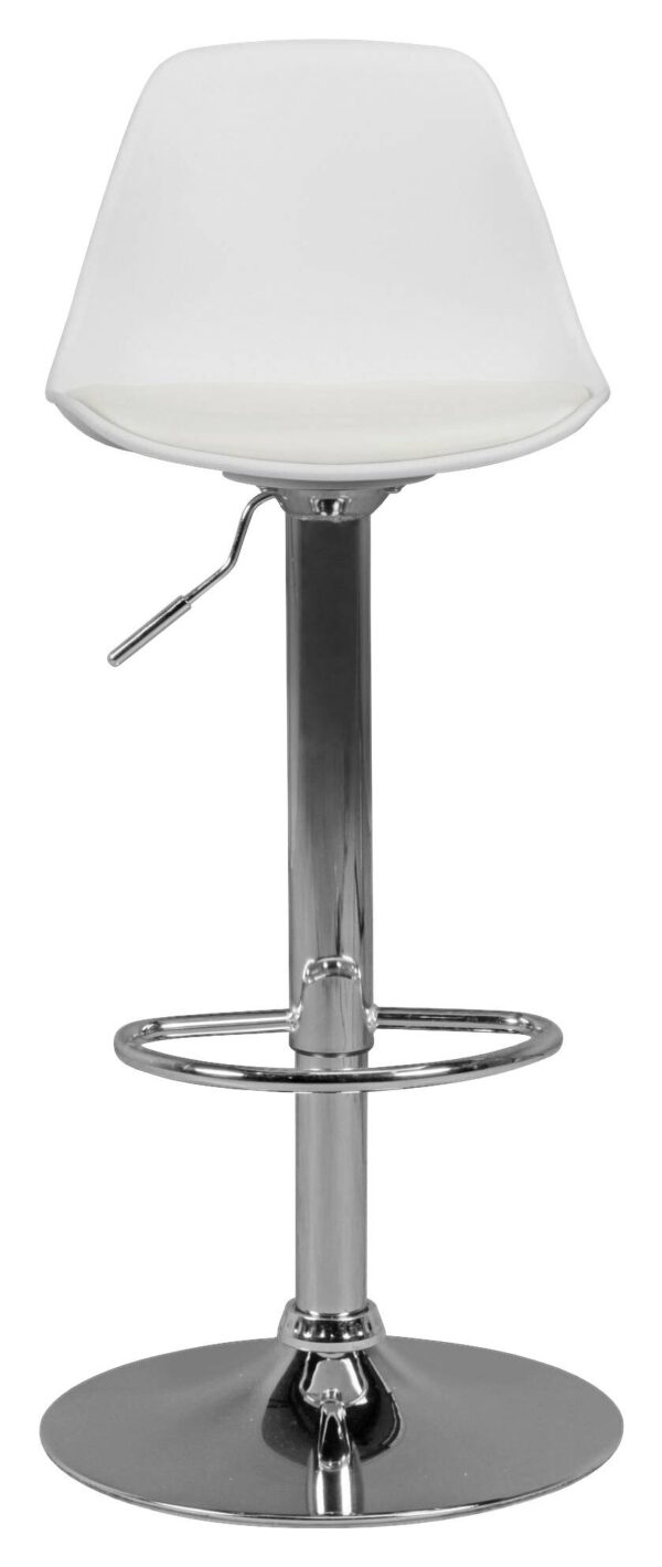 Barhocker weiß Kunstleder B/H/T: ca. 40x104x40 cm Barhocker weiß Kunstleder B/H/T: ca. 40x104x40 cm – Bild 5