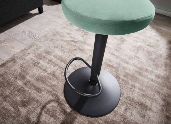 Barhocker grün Stoff B/H/T: ca. 40x58x40 cm – Bild 4