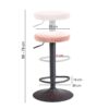 Barhocker rosa Stoff B/H/T: ca. 40x58x40 cm – Bild 2