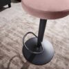 Barhocker rosa Stoff B/H/T: ca. 40x58x40 cm – Bild 4