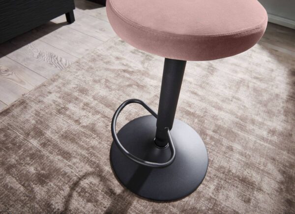 Barhocker rosa Stoff B/H/T: ca. 40x58x40 cm – Bild 4
