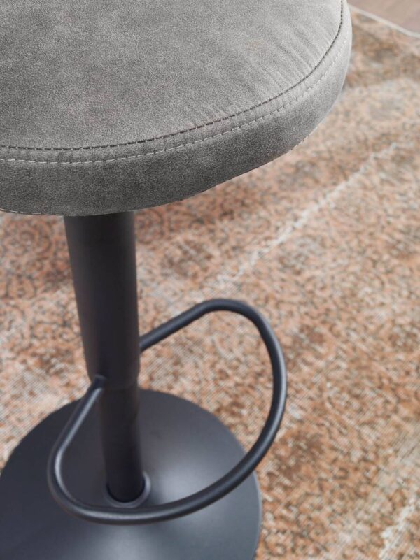 Barhocker grau Polyester B/H/T: ca. 40x79x40 cm – Bild 3