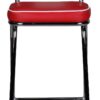 Barhocker rot weiß Kunstleder Stoff B/H/T: ca. 40x110x38 cm – Bild 2