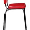 Barhocker rot weiß Kunstleder Stoff B/H/T: ca. 40x110x38 cm – Bild 4