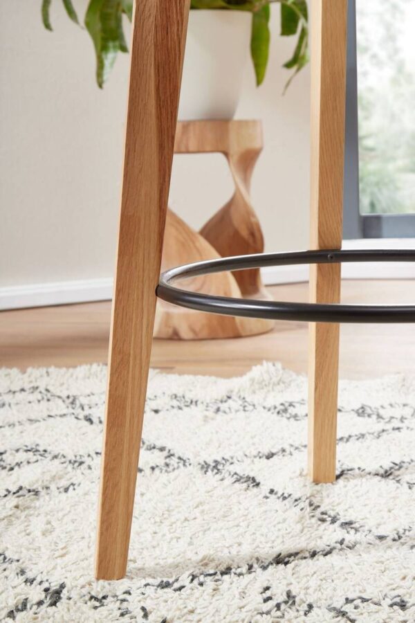 Bartisch weiß matt natur MDF B/H/T: ca. 60x110x60 cm – Bild 5