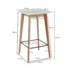 Bartisch weiß natur MDF B/H/T: ca. 60x110x60 cm – Bild 5
