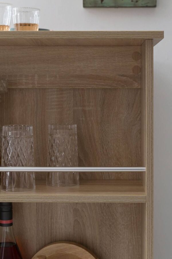 Bartisch Eiche Sonoma Nachbildung Holzwerkstoff B/H/T: ca. 120x107,5x60 cm – Bild 4