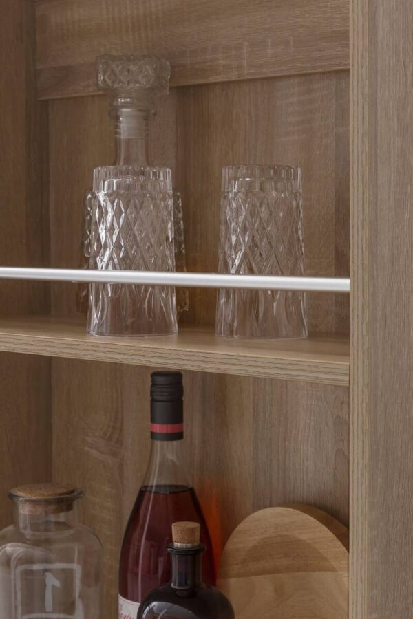 Bartisch Eiche Sonoma Nachbildung Holzwerkstoff B/H/T: ca. 120x107,5x60 cm – Bild 5