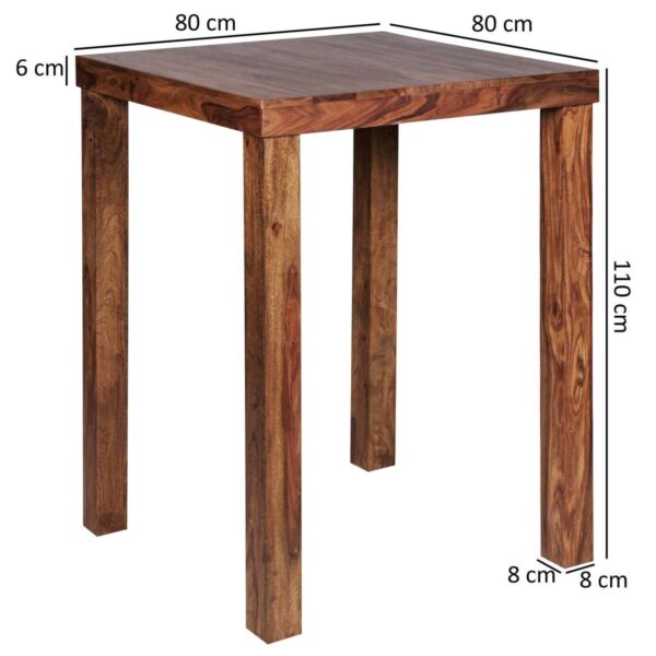 Bartisch natur Echtholz B/H/T: ca. 80x110x80 cm – Bild 2