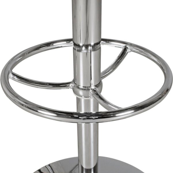 Bartisch schwarz matt silber glänzend Kunstleder B/H/T: ca. 60x68x60 cm – Bild 2