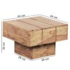 Beistelltisch natur Akazie B/H/T: ca. 44x30x44 cm – Bild 4