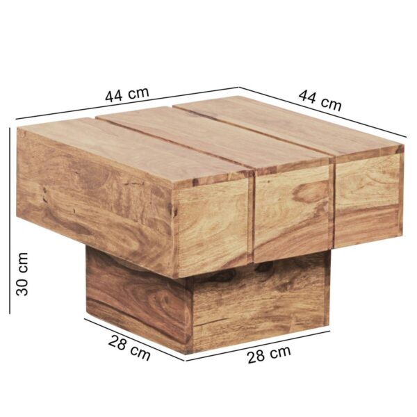 Beistelltisch natur Akazie B/H/T: ca. 44x30x44 cm – Bild 4