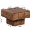 Beistelltisch natur Echtholz B/H/T: ca. 44x30x44 cm – Bild 4