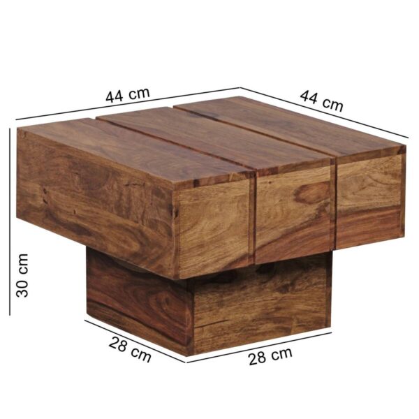 Beistelltisch natur Echtholz B/H/T: ca. 44x30x44 cm – Bild 4