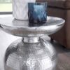Beistelltisch silber lackiert Aluminium B/H/T/D: ca. 36,5x46x36,5x36,5 cm – Bild 3