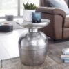 Beistelltisch silber lackiert Aluminium B/H/T/D: ca. 36,5x46x36,5x36,5 cm – Bild 4