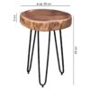 Beistelltisch natur schwarz Akazie Metall B/H/T: ca. 35x45x35 cm – Bild 2