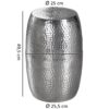 Beistelltisch silber Aluminium B/H/T: ca. 30x49,5x30 cm – Bild 4