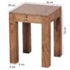 Beistelltisch natur Echtholz B/H/T: ca. 35x45x35 cm – Bild 3