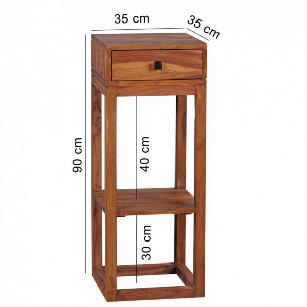 Beistelltisch natur Echtholz B/H/T: ca. 35x90x35 cm – Bild 2