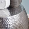 Beistelltisch silber lackiert Aluminium B/H/T: ca. 42x42x42 cm – Bild 3
