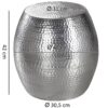 Beistelltisch silber lackiert Aluminium B/H/T: ca. 42x42x42 cm – Bild 4