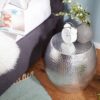 Beistelltisch silber lackiert Aluminium B/H/T: ca. 42x42x42 cm – Bild 5