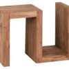 Beistelltisch natur Akazie B/H/T: ca. 44x60x30 cm – Bild 3