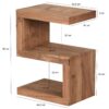 Beistelltisch natur Akazie B/H/T: ca. 44x60x30 cm – Bild 4