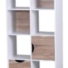 Regal Eiche Sonoma Nachbildung weiß lackiert B/H/T: ca. 60x120x29 cm – Bild 2