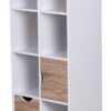 Regal Eiche Sonoma Nachbildung weiß lackiert B/H/T: ca. 60x120x29 cm – Bild 3