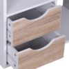 Regal Eiche Sonoma Nachbildung weiß lackiert B/H/T: ca. 60x120x29 cm – Bild 5