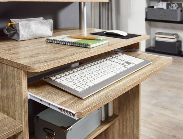 Computertisch Eiche Sonoma Nachbildung B/H/T: ca. 94x90,5x48,5 cm – Bild 2