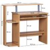 Computertisch buche Nachbildung B/H/T: ca. 94x90,5x48,5 cm – Bild 2