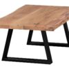 Couchtisch natur schwarz B/H/T: ca. 115x40x61 cm – Bild 2