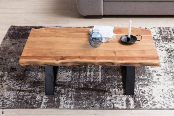 Couchtisch natur schwarz B/H/T: ca. 115x40x61 cm – Bild 3