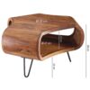Couchtisch natur schwarz B/H/T: ca. 55x38x55 cm – Bild 2