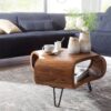 Couchtisch natur schwarz B/H/T: ca. 55x38x55 cm – Bild 4
