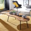 Couchtisch natur schwarz pulverbeschichtet B/H/T: ca. 122x36x63 cm – Bild 5