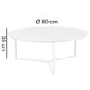 Couchtisch weiß weiß Lack matt B/H/T: ca. 80x33x80 cm Couchtisch weiß weiß Lack matt B/H/T: ca. 80x33x80 cm – Bild 2