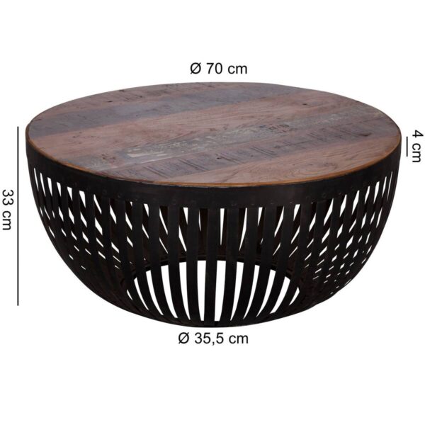 Couchtisch braun schwarz lackiert B/H/T: ca. 70x33x70 cm – Bild 2
